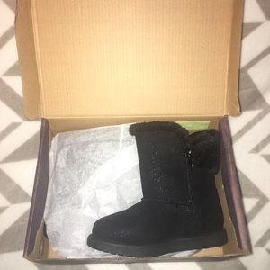 Toddler girls Black Furry Boots size 10